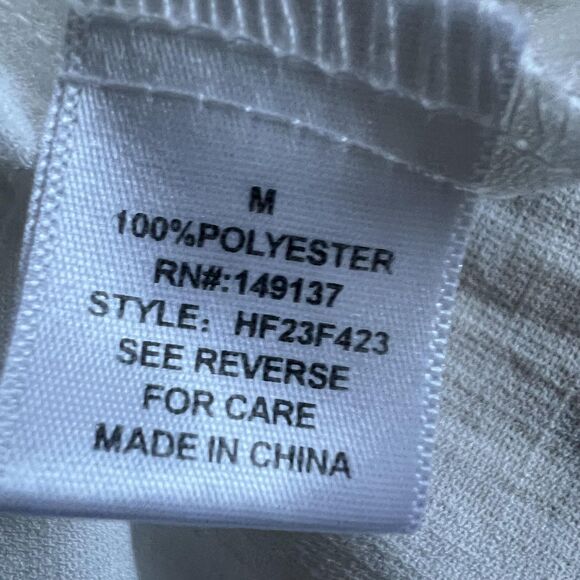 HYFVE Shirt Dress Womens Medium White Button Front Cap Sleeve Crinkle HF23F423 - Picture 10 of 11